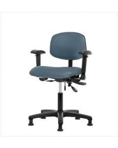 Neta ECOM Vinyl Desk Height Chair - Nylon Base Tilt Arms Glides
