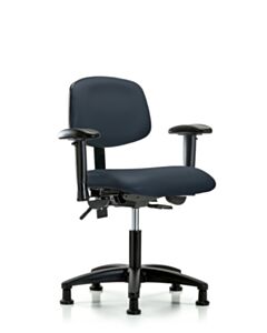 Neta ECOM Vinyl Desk Height Chair - Nylon Base Tilt Arms Glides