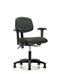 Neta ECOM Vinyl Desk Height Chair - Nylon Base Tilt Arms Glides