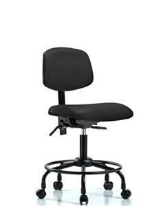 Neta ECOM Vinyl Desk Height Chair - Round Tube Base Tilt Casters