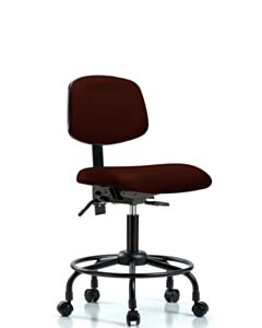 Neta ECOM Vinyl Desk Height Chair - Round Tube Base Tilt Casters