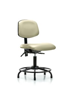 Neta ECOM Vinyl Desk Height Chair - Round Tube Base Tilt Glides