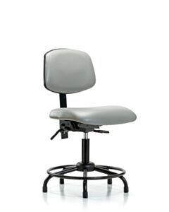 Neta ECOM Vinyl Desk Height Chair - Round Tube Base Tilt Glides