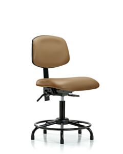 Neta ECOM Vinyl Desk Height Chair - Round Tube Base Tilt Glides