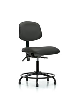 Neta ECOM Vinyl Desk Height Chair - Round Tube Base Tilt Glides