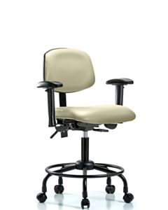 Neta ECOM Vinyl Desk Height Chair - Round Tube Base Tilt Arms