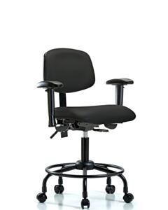 Neta ECOM Vinyl Desk Height Chair - Round Tube Base Tilt Arms