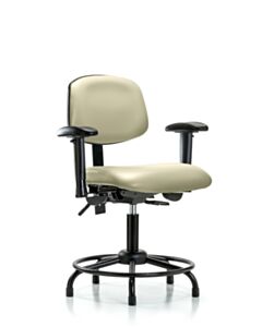 Neta ECOM Vinyl Desk Height Chair - Round Tube Base Tilt Arms
