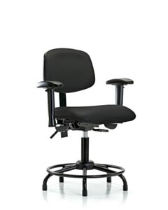 Neta ECOM Vinyl Desk Height Chair - Round Tube Base Tilt Arms