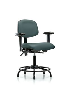Neta ECOM Vinyl Desk Height Chair - Round Tube Base Tilt Arms