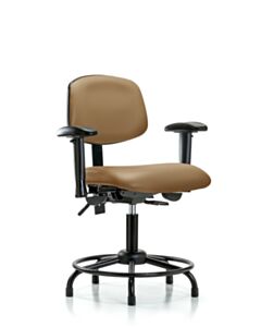 Neta ECOM Vinyl Desk Height Chair - Round Tube Base Tilt Arms