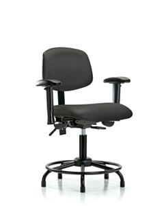 Neta ECOM Vinyl Desk Height Chair - Round Tube Base Tilt Arms