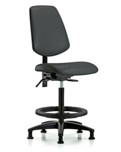 Neta ECOM Vinyl High Bench Height Chair - Medium Back Nylon Base