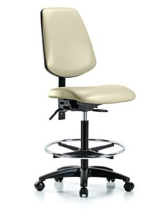 Neta ECOM Vinyl High Bench Height Chair - Medium Back Nylon Base