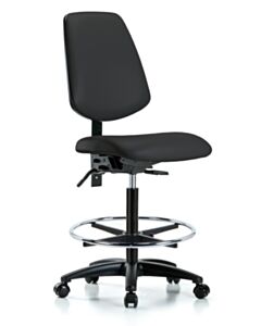 Neta ECOM Vinyl High Bench Height Chair - Medium Back Nylon Base