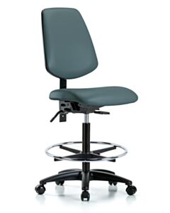 Neta ECOM Vinyl High Bench Height Chair - Medium Back Nylon Base