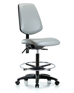 Neta ECOM Vinyl High Bench Height Chair - Medium Back Nylon Base
