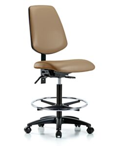 Neta ECOM Vinyl High Bench Height Chair - Medium Back Nylon Base