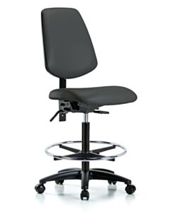 Neta ECOM Vinyl High Bench Height Chair - Medium Back Nylon Base