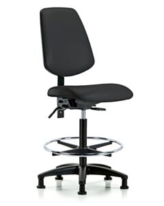 Neta ECOM Vinyl High Bench Height Chair - Medium Back Nylon Base