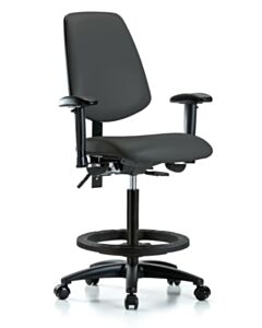 Neta ECOM Vinyl High Bench Height Chair - Medium Back Nylon Base