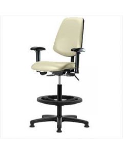 Neta ECOM Vinyl High Bench Height Chair - Medium Back Nylon Base