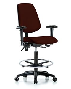 Neta ECOM Vinyl High Bench Height Chair - Medium Back Nylon Base