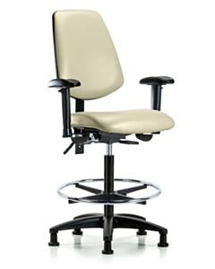 Neta ECOM Vinyl High Bench Height Chair - Medium Back Nylon Base