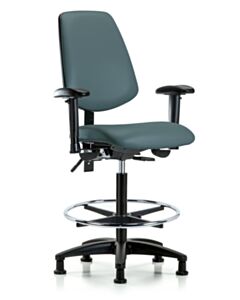 Neta ECOM Vinyl High Bench Height Chair - Medium Back Nylon Base