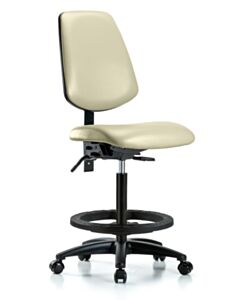 Neta ECOM Vinyl High Bench Height Chair - Medium Back Nylon Base