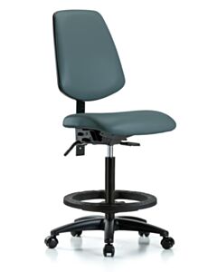 Neta ECOM Vinyl High Bench Height Chair - Medium Back Nylon Base