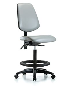 Neta ECOM Vinyl High Bench Height Chair - Medium Back Nylon Base