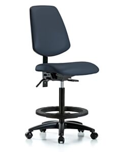 Neta ECOM Vinyl High Bench Height Chair - Medium Back Nylon Base