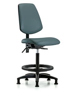 Neta ECOM Vinyl High Bench Height Chair - Medium Back Nylon Base