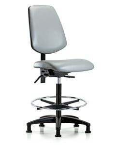Neta ECOM Vinyl High Bench Height Chair - Medium Back Nylon Base
