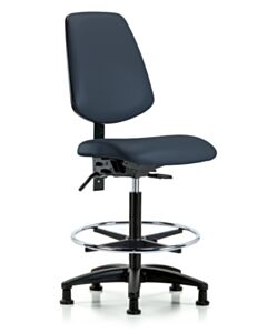 Neta ECOM Vinyl High Bench Height Chair - Medium Back Nylon Base