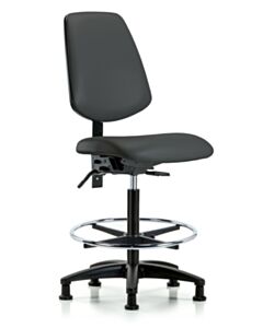 Neta ECOM Vinyl High Bench Height Chair - Medium Back Nylon Base