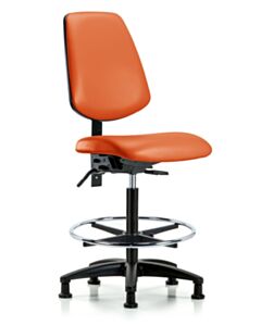 Neta ECOM Vinyl High Bench Height Chair - Medium Back Nylon Base