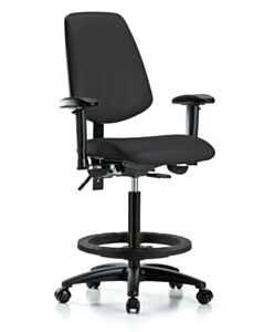 Neta ECOM Vinyl High Bench Height Chair - Medium Back Nylon Base