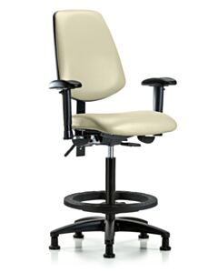 Neta ECOM Vinyl High Bench Height Chair - Medium Back Nylon Base