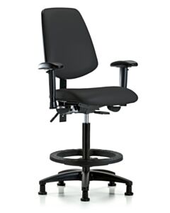 Neta ECOM Vinyl High Bench Height Chair - Medium Back Nylon Base
