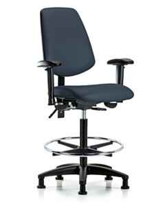 Neta ECOM Vinyl High Bench Height Chair - Medium Back Nylon Base