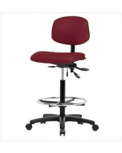 Neta ECOM Vinyl High Bench Height Chair - Nylon Base Chrome Foot