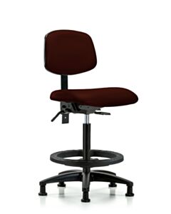 Neta ECOM Vinyl High Bench Height Chair - Nylon Base Tilt Black