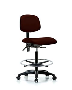 Neta ECOM Vinyl High Bench Height Chair - Nylon Base Tilt Chrome