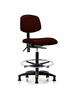 Neta ECOM Vinyl High Bench Height Chair - Nylon Base Tilt Chrome