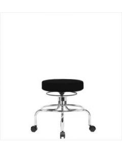 Neta ECOM Vinyl Screw Lift - Chrome Base, Casters, Black Vinyl