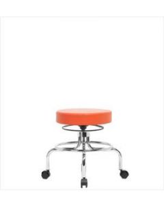Neta ECOM Vinyl Screw Lift - Chrome Base, Casters, Orange Kist Vinyl