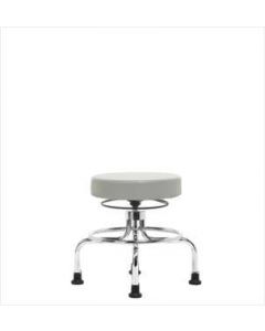 Neta ECOM Vinyl Screw Lift - Chrome Base, Glides, Dove Vinyl
