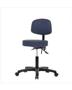 Neta ECOM Vinyl Desk Height Stool With Back - Nylon Base Tilt